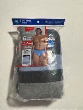 Hanes Briefs Mens 4X 6 Pack 4XB